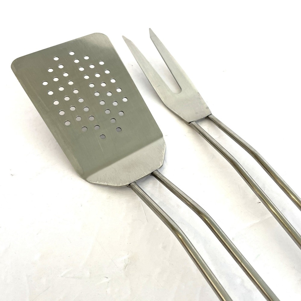 Williams Sonoma Open Kitchen Stainless Steel BBQ Grill Tool Set Spatula & Fork